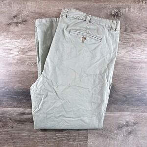 True Nation Men's Chino Pants Green Flat Front Straight Size 48 x 30